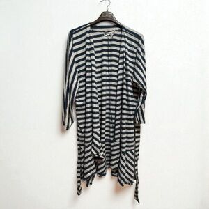Anthropologie Floreat Striped Ruffle Rope Navy & Cream Size Small Anthro